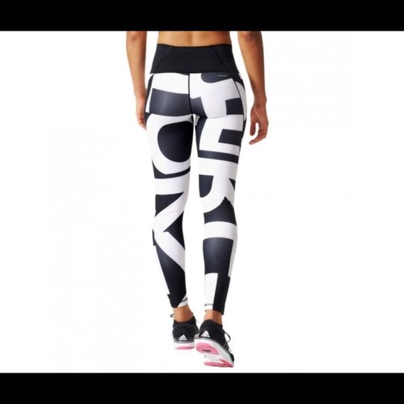 Adidas Ultimate Fit Typo High-Rise Leggings Size S - Picture 2 of 11
